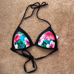 Floral padded bikini top